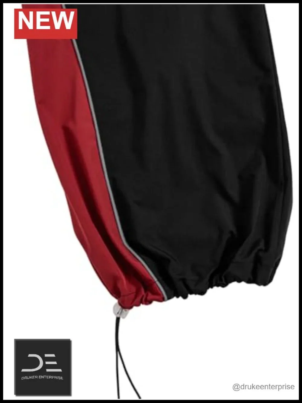Baggy Parachute Track Pants Men's Sweatpants with Pockets Drawstring Joggers